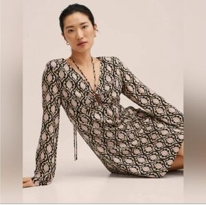 Mango Geoprint Flowy Mini Dress